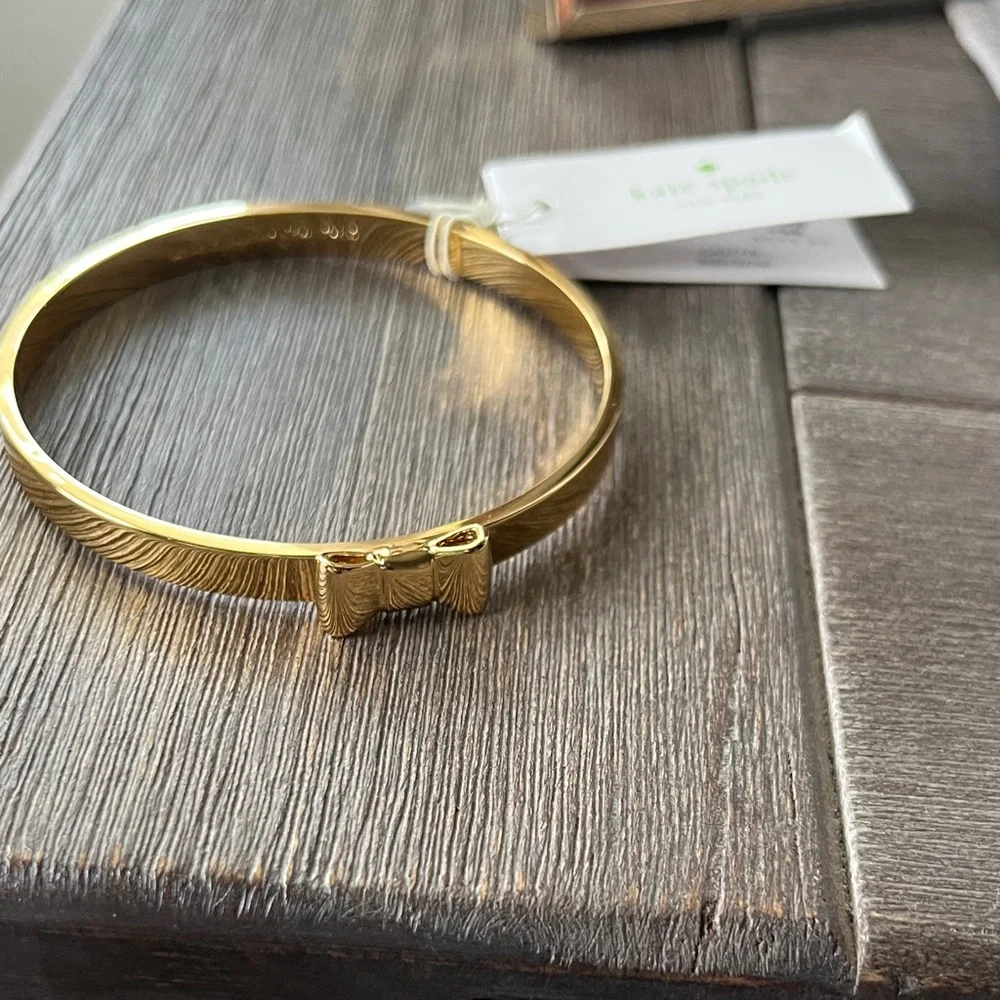 Kate Spade Gold Bow Accent Bangle - Picture 2 of 4